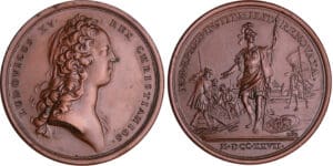 Louis XV (1715-1774) - Médaille - Rétablissement des compagnies des Cadets 1727, par Du Vivier Louis XV (1715-1774) - Médaille - Rétablissement des compagnies des Cadets 1727, par Du Vivier