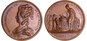 Marie-Antoinette - Médaille - Mariage de 12 filles de Perpignan, 1781 par Duvivier Marie-Antoinette - Médaille - Mariage de 12 filles de Perpignan, 1781 par Duvivier