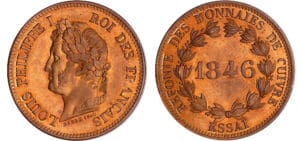 Louis-Philippe Ier (1830-1848) - Essai au module de la 5 centimes 1846 Louis-Philippe Ier (1830-1848) - Essai au module de la 5 centimes 1846
