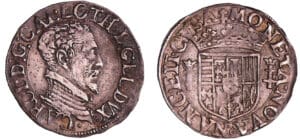 Lorraine - Duché de Lorraine - Charles III - Teston au buste vieux au col plat (Nancy)