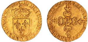 Louis XIII (1610-1643) - Ecu d’or frappe au marteau - 1637 & (Aix) Louis XIII (1610-1643) - Ecu d’or frappe au marteau - 1637 & (Aix)
