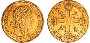 Louis XIII (1610-1643) - ½ louis d’or à la mèche mi-longue - 1641 A (Paris) Louis XIII (1610-1643) - ½ louis d’or à la mèche mi-longue - 1641 A (Paris)