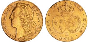 Louis XV (1715-1774) - Double louis d’or au bandeau - 1744 L (Bayonne) Louis XV (1715-1774) - Double louis d’or au bandeau - 1744 L (Bayonne)