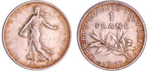 Troisième république (1871-1940) - 1 franc Semeuse 1901