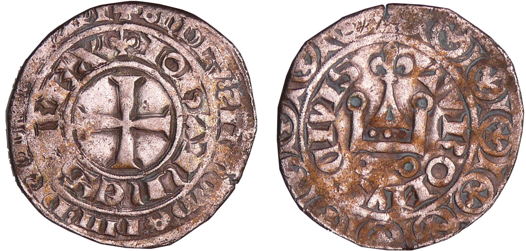 Jean II le Bon (1350-1364) - Blanc au châtel fleurdelisé - 1ère émission (16 janvier 1356) Jean II le Bon (1350-1364) - Blanc au châtel fleurdelisé - 1ère émission (16 janvier 1356)