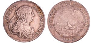 Anne d'Aurtiche - Veuve (1643-1666) - Jeton - 1663