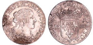 Dombes - Anne Marie Louise d'Orléans - 1/12 écu 1666