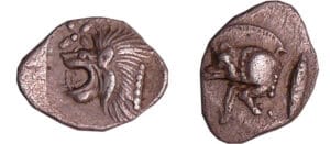 Mysie - Kyzikos - Hémiobole (450-400 av. J.-C.)