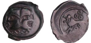 Suessions - Bronze à la tête janiforme (50-40 av. J.-C.)