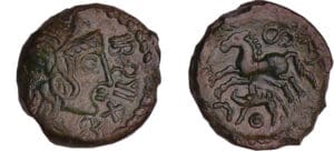 Aulerques Eburovices - Bronze IBRVIXS au cheval et au sanglier (60-50 av. J.-C.)