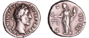Antonin le Pieux - Denier (149, Rome) - L'Equité