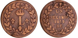Louis XVIII (1815-1824) - Un décime Blocus de Strasbourg 1815 BB