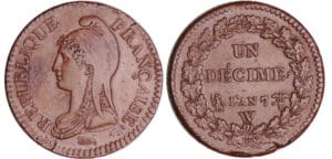 Directoire (1795-1799) - 1 décime Dupré - grand module An 7 W (Lille)