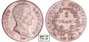 Napoléon 1er (1804-1814) - 1 franc An 12 A (Paris)