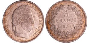 Louis-Philippe Ier (1830-1848) - 5 francs tête laurée 2ème type 1831 B (Rouen) Louis-Philippe Ier (1830-1848) - 5 francs tête laurée 2ème type 1831 B (Rouen)