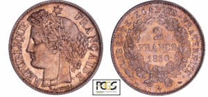 Deuxième république (1848-1852) - 2 francs Cérès 1850 A (Paris)