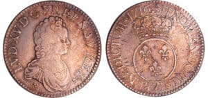 Louis XV (1715-1774) - Ecu vertugadin - 1716 Z (Grenoble) flan neuf