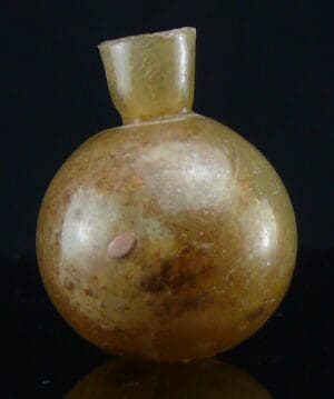 Romain - Vase à onguents en verre irisé - 100 / 200 ap. J.-C. Romain - Vase à onguents en verre irisé - 100 / 200 ap. J.-C.