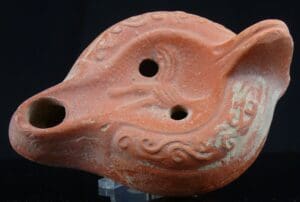 Romain - Lampe à huile en terre cuite (oiseau) - 300 / 500 ap. J.-C. Romain - Lampe à huile en terre cuite (oiseau) - 300 / 500 ap. J.-C.