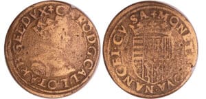 Lorraine - Duché de Lorraine - Charles III - Teston au buste juvénile (Nancy), faux d'époque