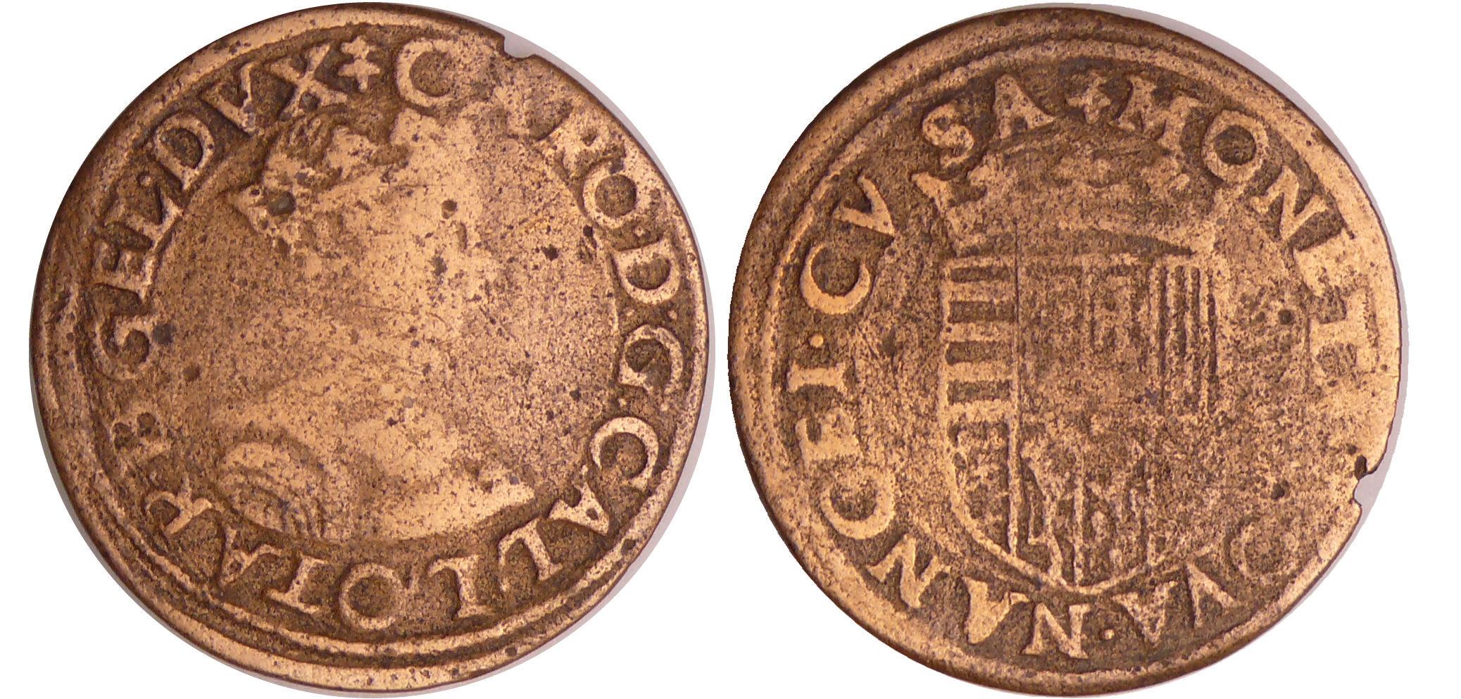 Lorraine - Duché de Lorraine - Charles III - Teston au buste juvénile (Nancy), faux d'époque Lorraine - Duché de Lorraine - Charles III - Teston au buste juvénile (Nancy), faux d'époque