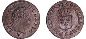 Louis XV (1715-1774) - Liard à la vieille tête - 1769 S (Reims)