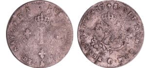 Louis XV (1715-1774) - Double sol de billon - 1743 O (Riom) 43 / 42