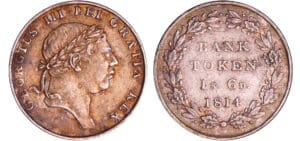 Angleterre - George III (1760-1820) - Eighteenpence 1814