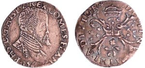 Flandre - Philippe II d'Espagne - Cinquième d'écu 1563 (Brugge)