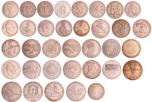 Autriche - Lot de 35 monnaies de 100, 50 et 25 schilling