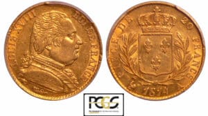 Louis XVIII (1815-1824) - 20 francs au buste habillé 1814 A (Paris)