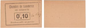 Djibouti - Colonie française (1884-1977) - 10 centimes Chambre de commerce de Djibouti. Non daté (1919)