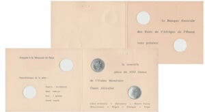 Carton de présentation de la 100 francs 1967 "Union monétaire Ouest Africaine"