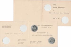 Carton de présentation de la 500 francs 1972 "Banque centrale des états de l'Afique de Ouest"