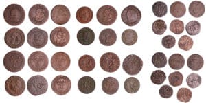 Dombes - Lot de 20 monnaies de cuivre Dombes - Lot de 20 monnaies de cuivre