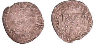 Franche-Comté - Philippe II - Carolus ou Double de cuivre 1593 (Dôle)