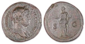 Hadrien - Sesterce (134/138, Rome) Diane