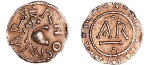 France - Mérovingien - Arvernvm (Clermont-Ferrand, Puy-de-Dôme) - Triens, monétaire MAVRINUS--N France - Mérovingien - Arvernvm (Clermont-Ferrand, Puy-de-Dôme) - Triens, monétaire MAVRINUS--N