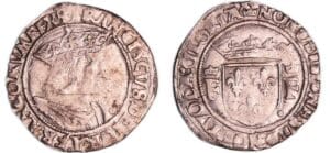 France - François 1er (1515-1547) - Demi-teston - 12ème type - Lyon
