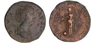 Faustine Mère - Sesterce (147, Rome) monnaie hybride