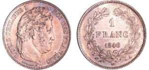 France - Louis-Philippe Ier (1830-1848) - 1 franc tête laurée 1846 A (Paris)