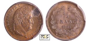 France - Louis-Philippe Ier (1830-1848) - 1/2 franc 1845 A (Paris)