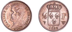France - Charles X (1824-1830) - 1/4 de franc 1829 W (Lille)