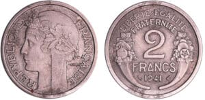 France - Etat-Français (1940-1944) - 2 francs Morlon fer 1941 essai