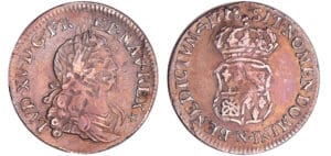 France - Louis XV (1715-1774) - ¼ d'écu de France-Navarre - 1718 N (Montpellier) France - Louis XV (1715-1774) - ¼ d'écu de France-Navarre - 1718 N (Montpellier)