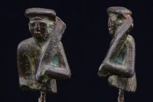 Egypte - Basse époque - Buste d'Hamon en bronze - 633-332 av. J.-C. - (26-30ème dynastie)