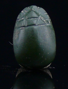 Egypte - Basse époque - Scarabée en jaspe verte - 633-332 av. J.-C. - (26-30ème dynastie)