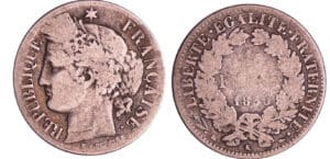 France - Deuxième république (1848-1852) - 1 franc Cérès 1850 K (Bordeaux) France - Deuxième république (1848-1852) - 1 franc Cérès 1850 K (Bordeaux)