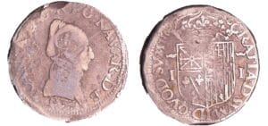 France - Navarre - Jeanne d'Albret - Teston 1568 (Pau) France - Navarre - Jeanne d'Albret - Teston 1568 (Pau)