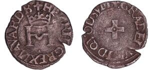 France - Navarre - Henri d'Albret - Liard à la croix France - Navarre - Henri d'Albret - Liard à la croix